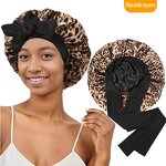 Satin Bonnet Manufacturer - OEM/ODM Fashion Double Layer for Sleeping Curly Hair