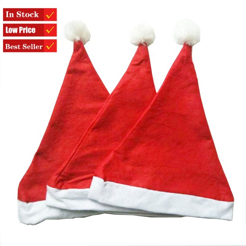 Santa Claus Hat Factory - OEM/ODM Low Price Red & White Soft Plush for Adults Children Xmas