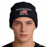 USA Flag Beanie Manufacturer - OEM/ODM Wholesale Cheap REJECTING KINGS 1776 Unisex Y2K Acrylic
