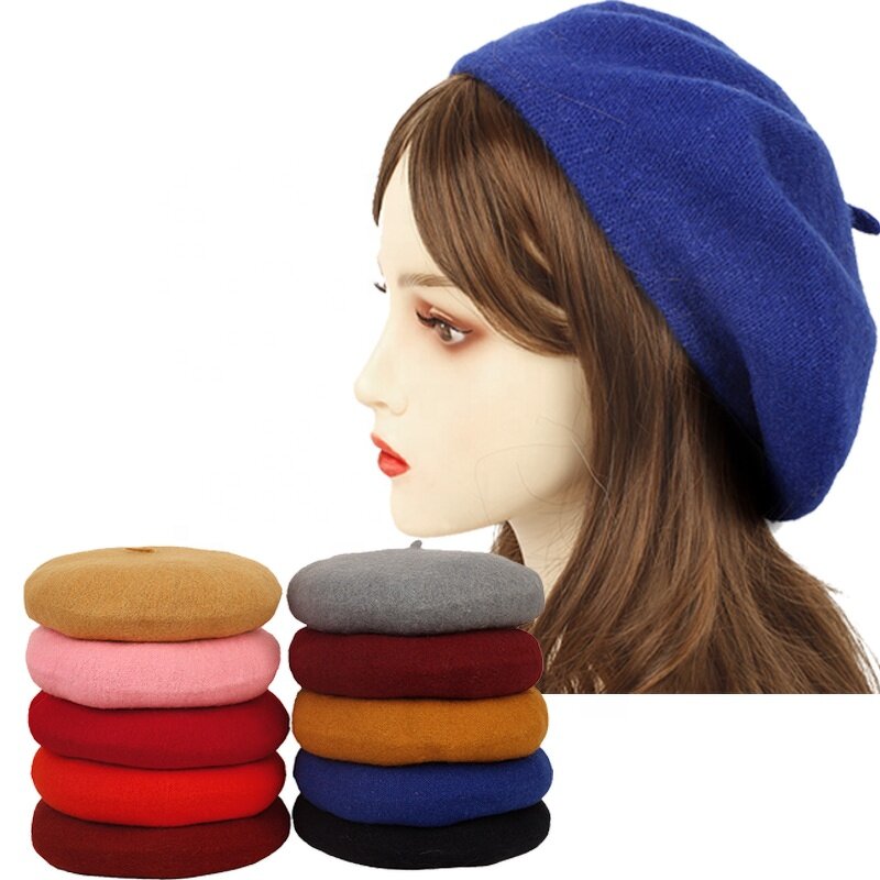 Designer Berets Manufacturer - OEM/ODM Wholesale Cheap Custom Wool Solid Color Autumn Warm
