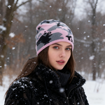 Camouflage Beanie Factory - OEM/ODM Men's Winter Warm with Casual Camouflage Jacquard 3D Embroidery