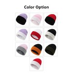 Two Tone Beanie Manufacturer - OEM/ODM Wholesale Custom Embroidery Solid Warm Tuque Acrylic