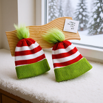 Christmas Elf Hat Factory - OEM/ODM Knitted for Kids Winter Beanie Xmas Red White Stripes