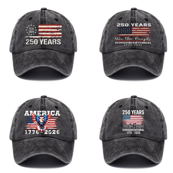 USA 250th Anniversary Cap Factory - OEM/ODM Hot Sell Vintage Print Patriotic Adjustable America