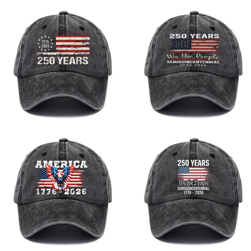 USA 250th Anniversary Cap Factory - OEM/ODM Hot Sell Vintage Print Patriotic Adjustable America