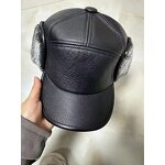 Earmuffs Hats Manufacturer - OEM/ODM Wholesale Middle Aged Men Leather Warm PU Windproof Baseball