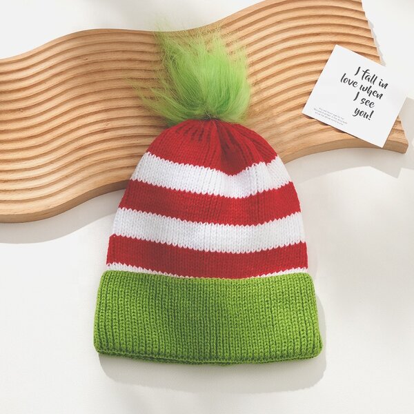 Christmas Elf Hat Factory - OEM/ODM Knitted for Kids Winter Beanie Xmas Red White Stripes