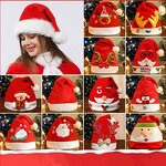Christmas Hat Factory - OEM/ODM 2022 New Xmas Santa Claus Reindeer Snowman Deer with Pom