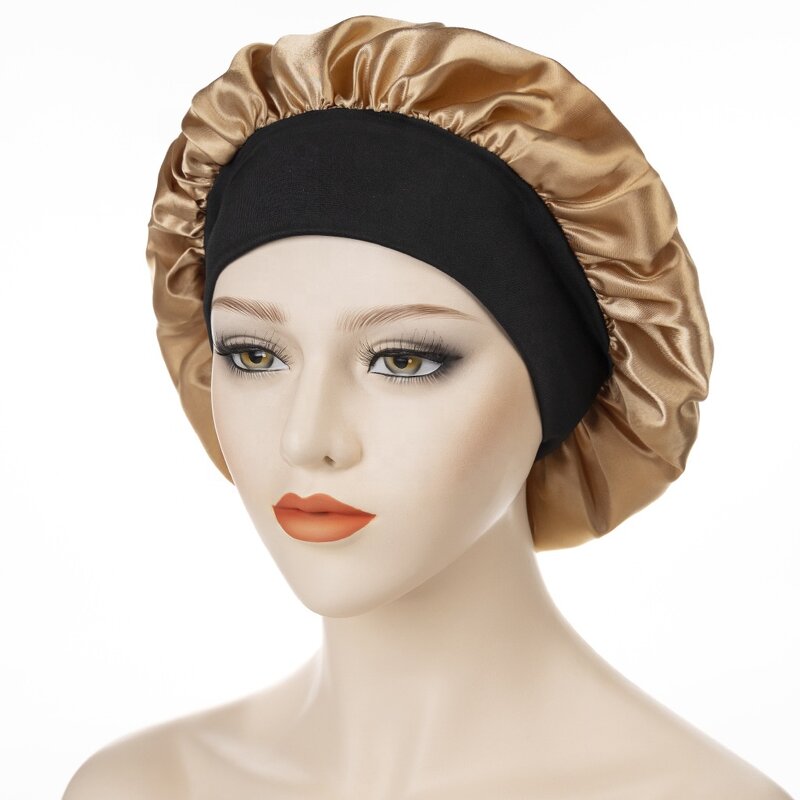 Hair Bonnets Manufacturer - OEM/ODM Wholesale Custom Two Tone Adjustable Satin for Sleeping