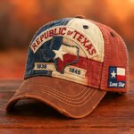 Republic of Texas Cap Manufacturer - OEM/ODM High Quality 100% Cotton Embroidery Curved Brim Vintage