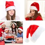 Santa Claus Hat Manufacturer - OEM/ODM High Quality Soft Plush Thick Red & White for Xmas