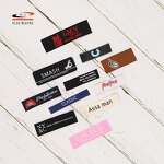 Heat Cut Woven Labels Manufacturer - OEM/ODM DIY High Quality Yarn Label Center Fold Damask
