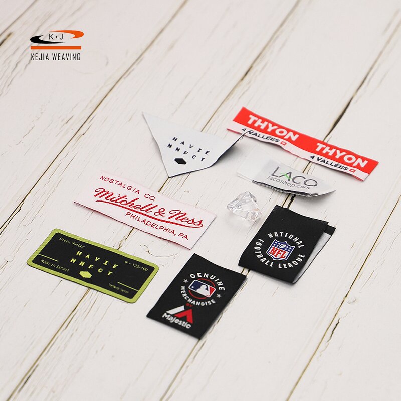 Custom Shape Woven Label Factory - OEM/ODM No Moq Wholesale Damask Garment Tags