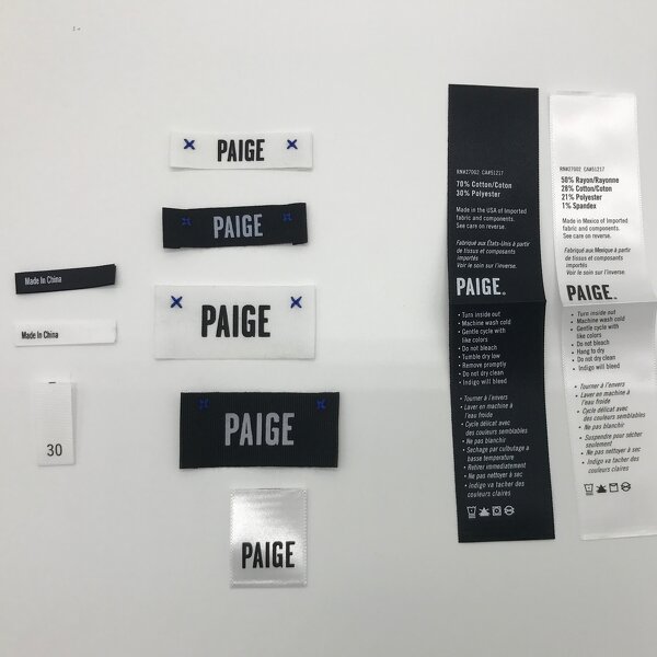 Wash Care Tag Manufacturer - OEM/ODM No Moq Custom Clothes Double Sides Satin