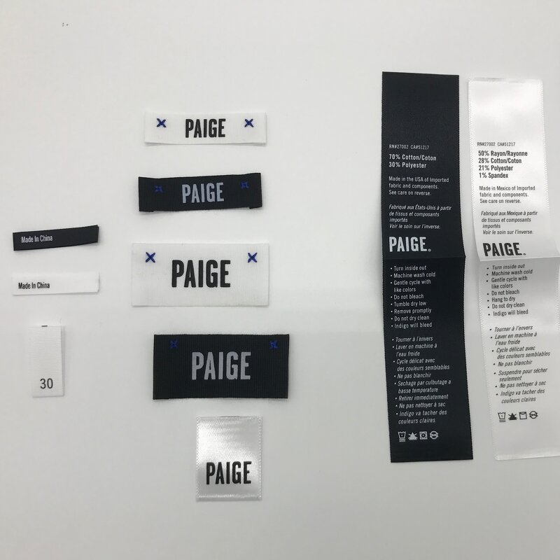 Wash Care Tag Manufacturer - OEM/ODM No Moq Custom Clothes Double Sides Satin