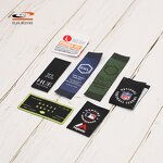 Heat Cut Woven Labels Manufacturer - OEM/ODM DIY High Quality Yarn Label Center Fold Damask
