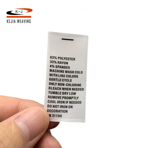 Wash Care Label Factory - OEM/ODM High Quality Custom Satin Printing for Clothes