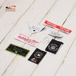 Heat Cut Woven Labels Manufacturer - OEM/ODM DIY High Quality Yarn Label Center Fold Damask