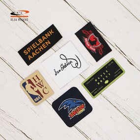 Heat Cut Woven Labels Manufacturer - OEM/ODM DIY High Quality Yarn Label Center Fold Damask