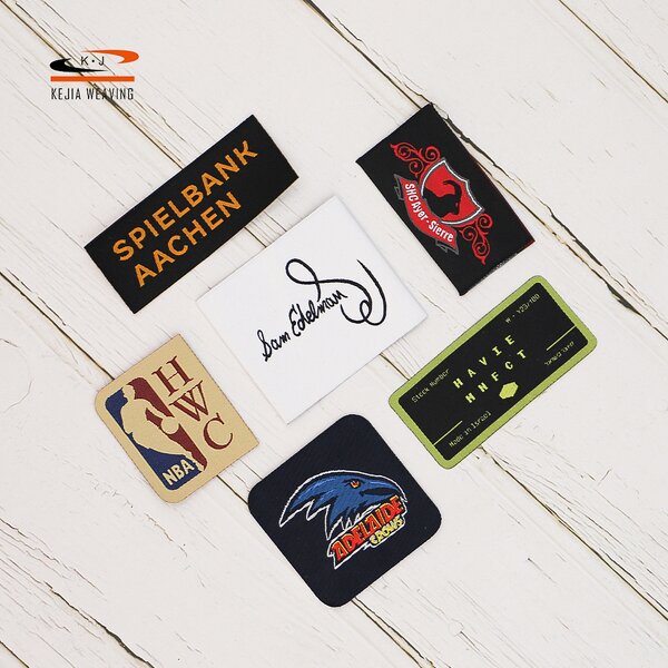 Heat Cut Woven Labels Manufacturer - OEM/ODM DIY High Quality Yarn Label Center Fold Damask