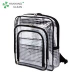 Clear PVC Backpack Factory - OEM/ODM White Anti-Static Dustproof Cleanroom Grid Shoulder