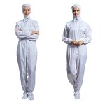 ESD Jumpsuit Manufacturer - OEM/ODM H-1123 75D Stripe Autoclavable Cleanroom Garment