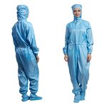 ESD Jumpsuit Manufacturer - OEM/ODM H-1123 75D Stripe Autoclavable Cleanroom Garment