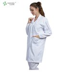 Nurse Smock Factory - OEM/ODM H-1120 Hospital Staff Thin White Uniform Gown Doctor