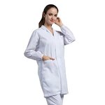 Hospital Lab Coat Manufacturer - OEM/ODM H-1120 Cotton Polyester White Long Sleeve Dustproof
