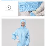 Food Working Coverall Factory - OEM/ODM H-1107 Custom Hooded Dust-proof Adjustable Jacket