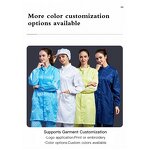 ESD Labcoat Manufacturer - OEM/ODM H-1120 Unisex Button Closure Polyester Conductive Fiber