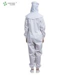 Blue Cleanroom Coverall Manufacturer - OEM/ODM Anti-Static Crotch Access with Hood Zipper ESD Smocks