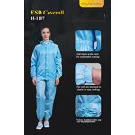 Food Working Coverall Factory - OEM/ODM H-1107 Custom Hooded Dust-proof Adjustable Jacket