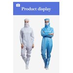 Crotch Coverall Factory - OEM/ODM H-1132 Anti-static Dustproof for Electronics Pharma