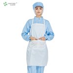 PE Lint-Free Apron Manufacturer - OEM/ODM Waterproof Customized White Blue for Food Processing