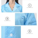 ESD Labcoat Manufacturer - OEM/ODM H-1120 Unisex Button Closure Polyester Conductive Fiber