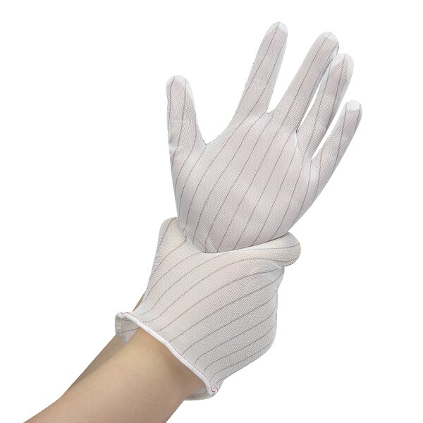 Sewing ESD Gloves Manufacturer - OEM/ODM H-6007 9 INCH Anti Static Stripe Lint Free Polyester