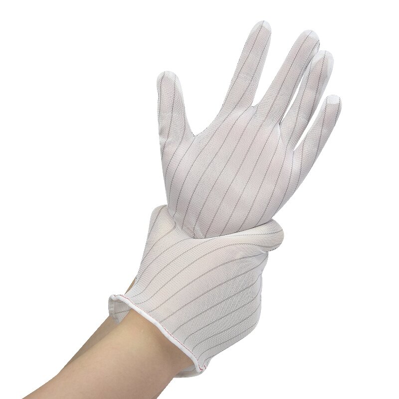Sewing ESD Gloves Manufacturer - OEM/ODM H-6007 9 INCH Anti Static Stripe Lint Free Polyester