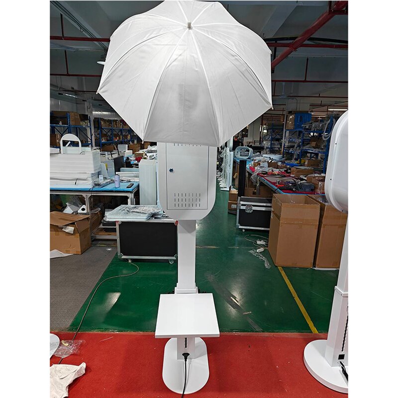 iPad Photo Booth Manufacturer - Oval DSLR with RGB Light Selfie Kiosk