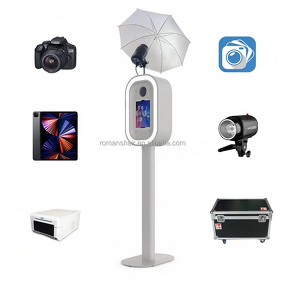 iPad Photo Booth Manufacturer - Portable Selfie with Printer Shelf