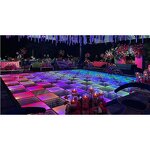 LED Dance Floor Supplier - Wedding Lighted Tempered Glass Magnetic