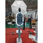 iPad Photo Booth Manufacturer - Oval DSLR with RGB Light Selfie Kiosk