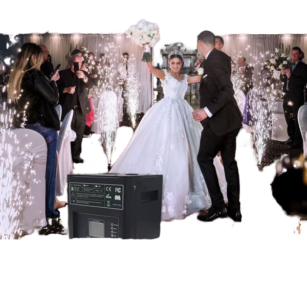 Cold Spark Fountain Manufacturer - 600W Mini for Indoor Weddings DMX Control