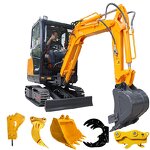 Mini Excavator Manufacturer - OEM/ODM FREE SHIPPING Price EPA 3.5 Ton Small Crawler Digger