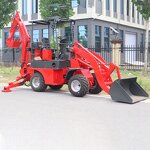 Backhoe Loader Manufacturer - OEM/ODM On Sale New Wheel 4 in 1 Bucket Durable Articulated 06-10