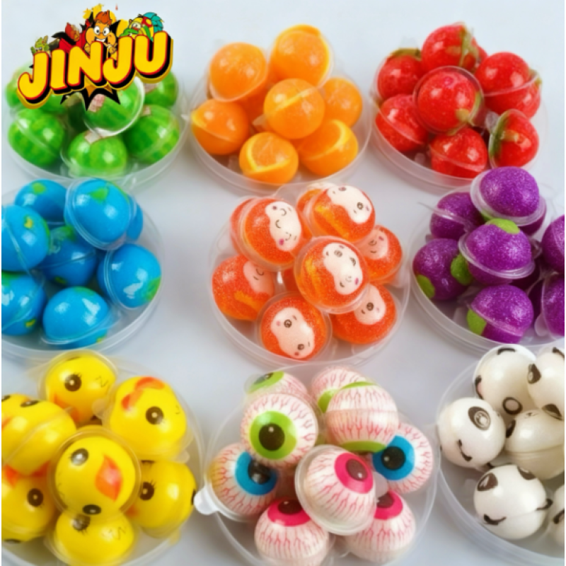 Spherical Candy Supplier - Bulk Fruit-Flavored Jam-Filled Soft Candy