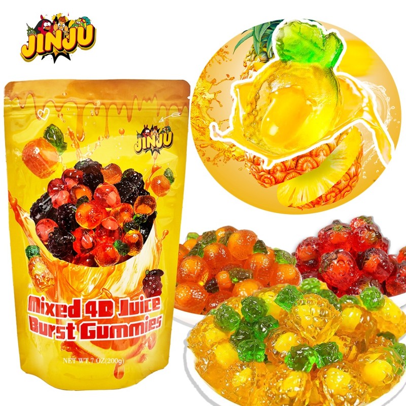 Pineapple Gummies Supplier - Bulk 4D Jelly Peelable Christmas Halloween