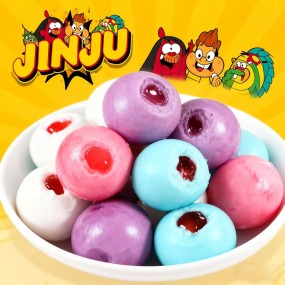 Mixed Fruit Gummies Supplier - OEM Ball-Shaped Jam Jelly Halloween