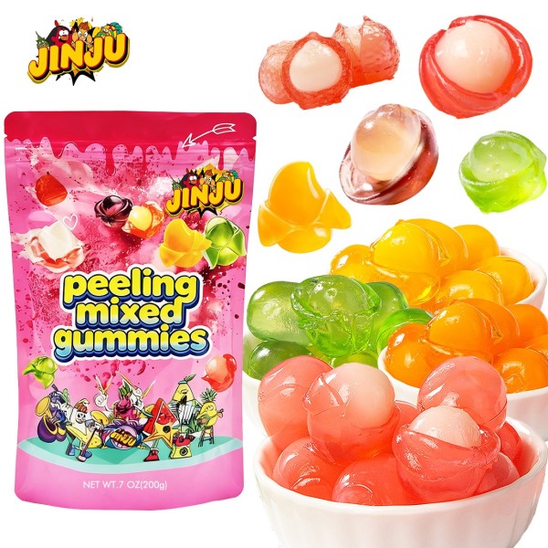 果冻软糖工厂-代工葡萄4D可剥清真零食