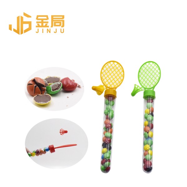 玩具糖果工厂-批发儿童塑料羽毛球拍糖果